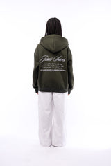 Isaiah 41:10 Zip-Up Hoodie Forest Green